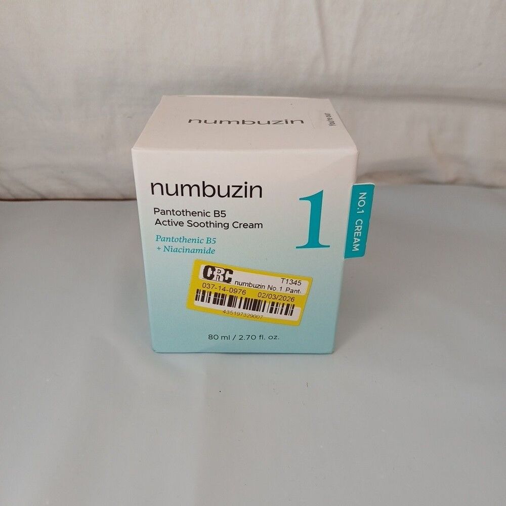 NUMBUZIN - No.1 Pantothenic B5 Active Soothing Cream [80ml] NEW Exp 12/2027